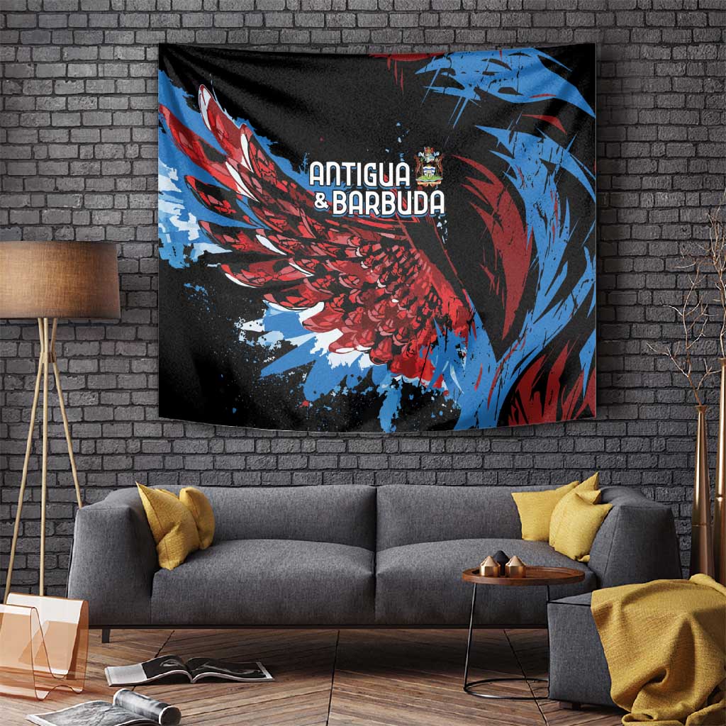 Afro-Antigua and Barbuda Cricket Tapestry Falcons Wings - Take Off LT7