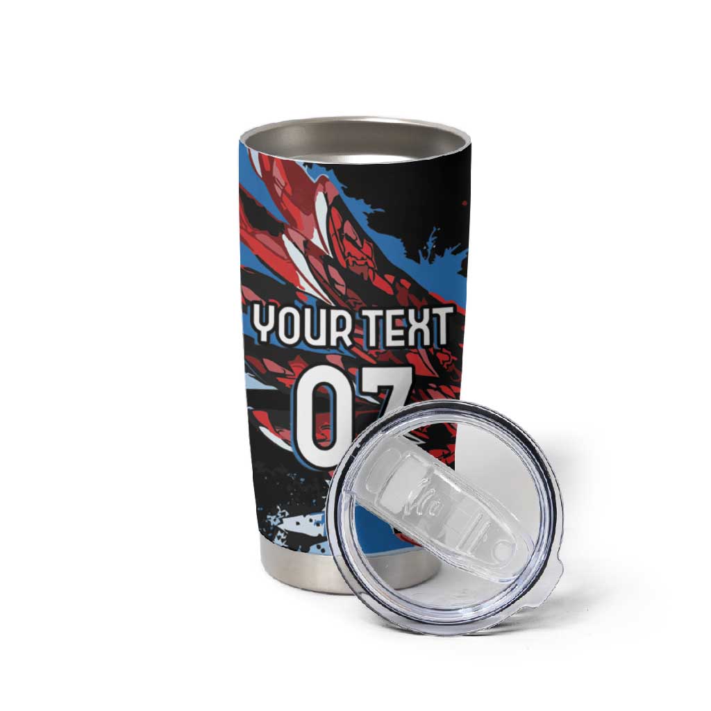 Afro-Antigua and Barbuda Cricket Custom Tumbler Cup Falcons Wings - Take Off LT7