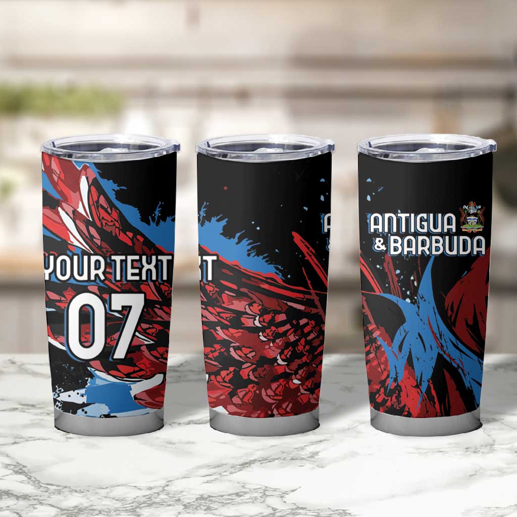 Afro-Antigua and Barbuda Cricket Custom Tumbler Cup Falcons Wings - Take Off LT7