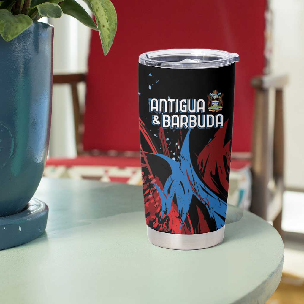 Afro-Antigua and Barbuda Cricket Custom Tumbler Cup Falcons Wings - Take Off LT7