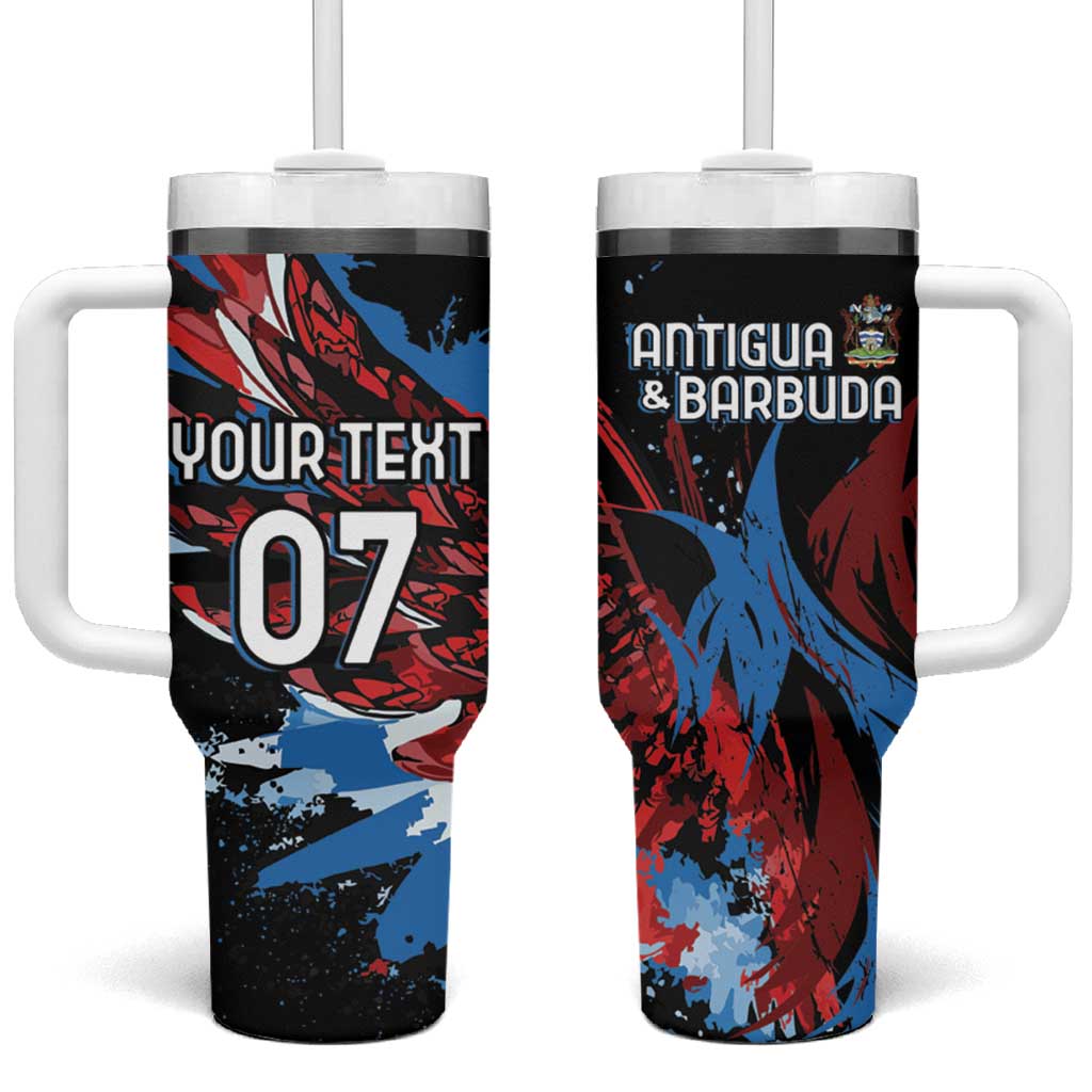 Afro-Antigua and Barbuda Cricket Custom Tumbler With Handle Falcons Wings - Take Off LT7