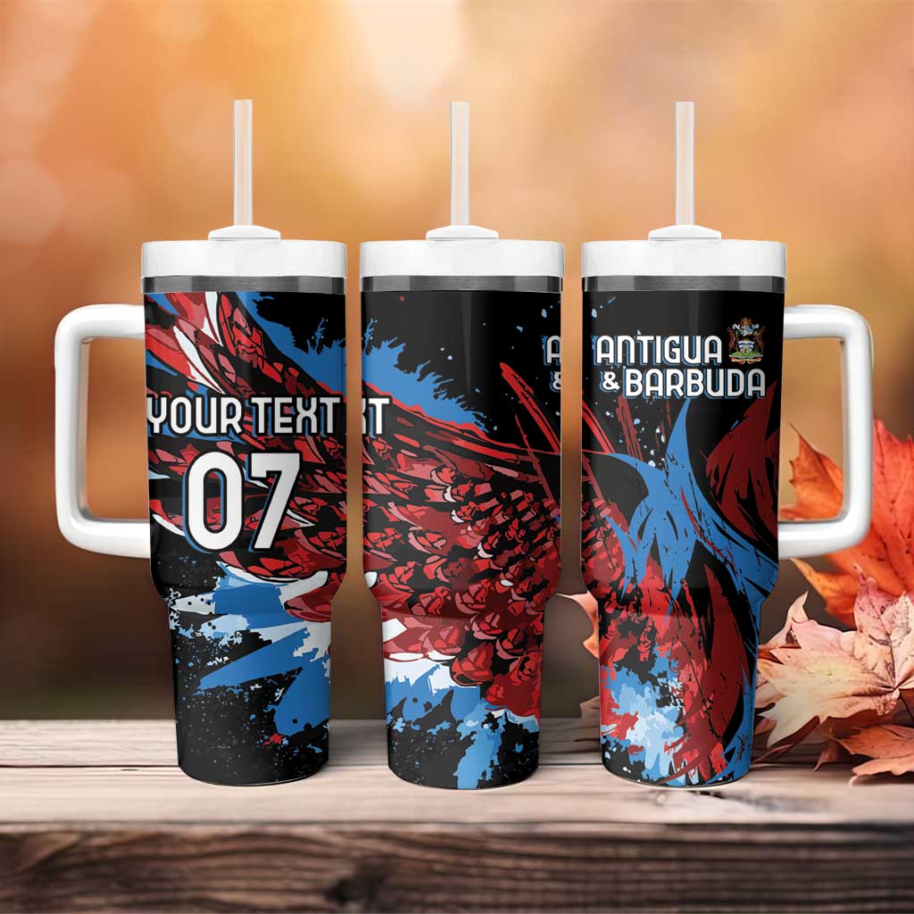 Afro-Antigua and Barbuda Cricket Custom Tumbler With Handle Falcons Wings - Take Off LT7