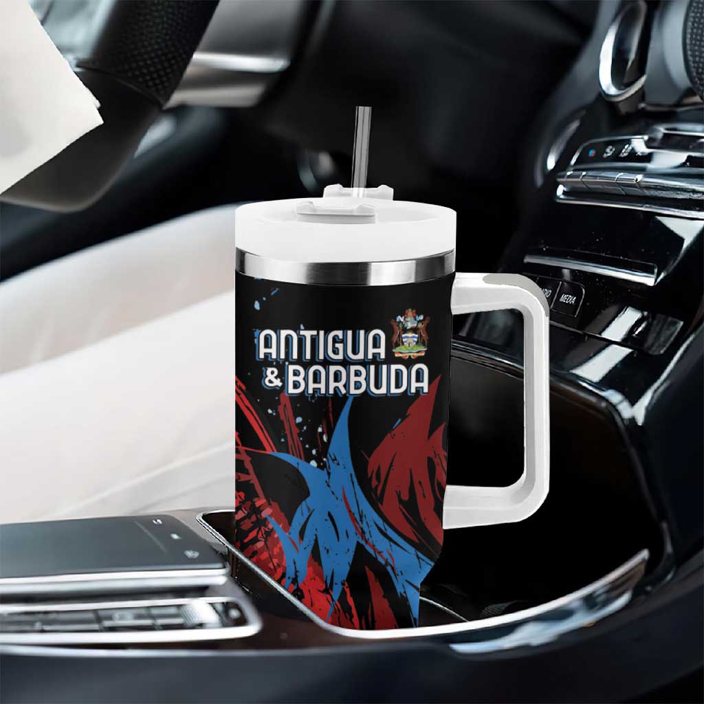 Afro-Antigua and Barbuda Cricket Custom Tumbler With Handle Falcons Wings - Take Off LT7