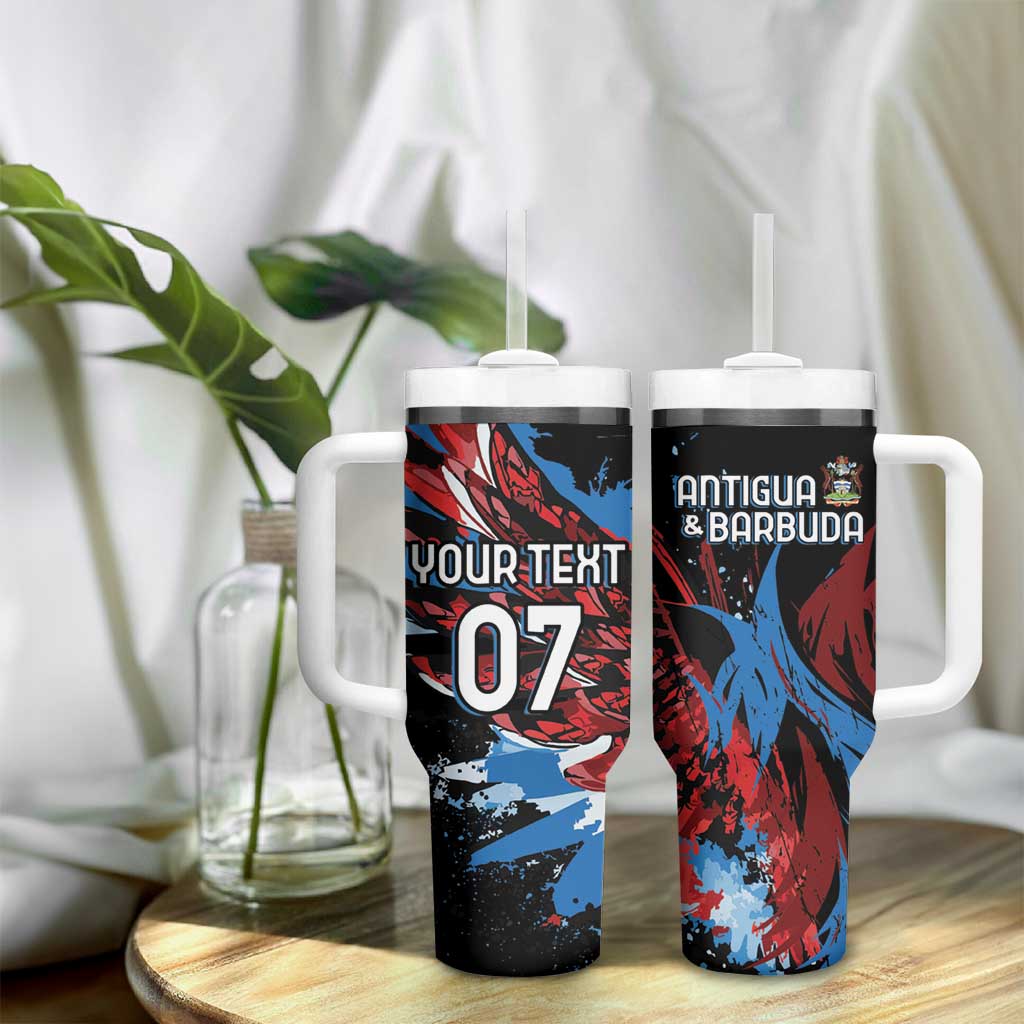 Afro-Antigua and Barbuda Cricket Custom Tumbler With Handle Falcons Wings - Take Off LT7
