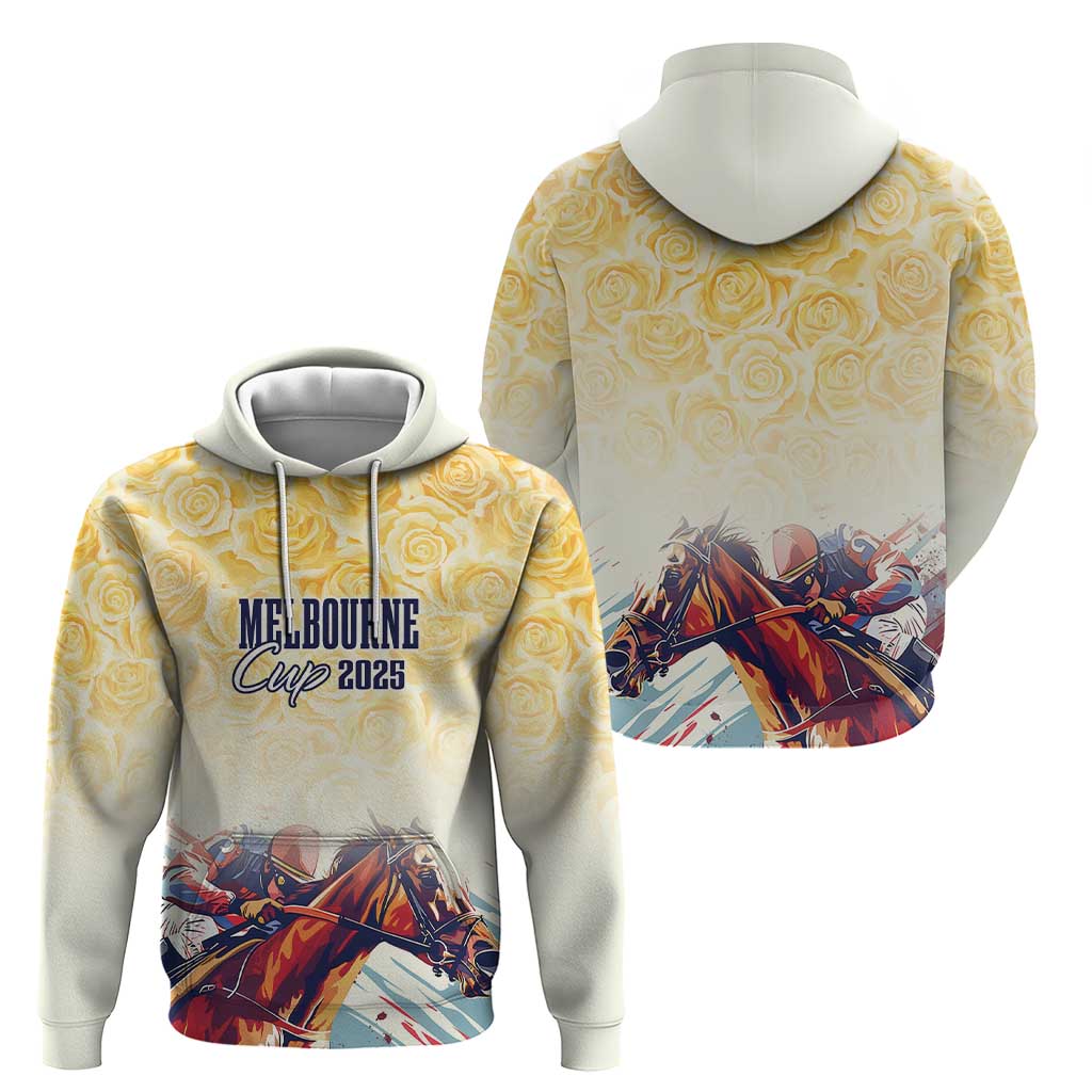 Melbourne Horse Racing Hoodie Yellow Rose Champion LT7
