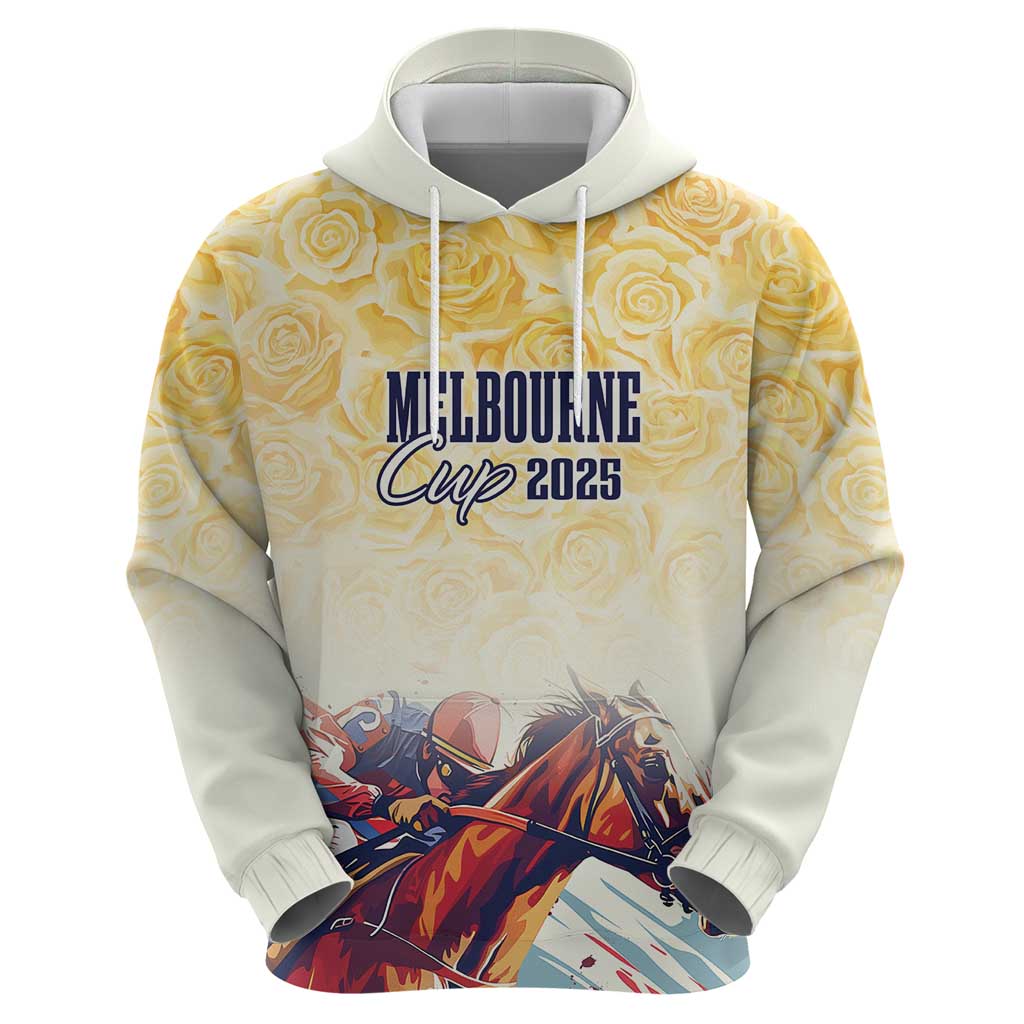 Melbourne Horse Racing Hoodie Yellow Rose Champion LT7