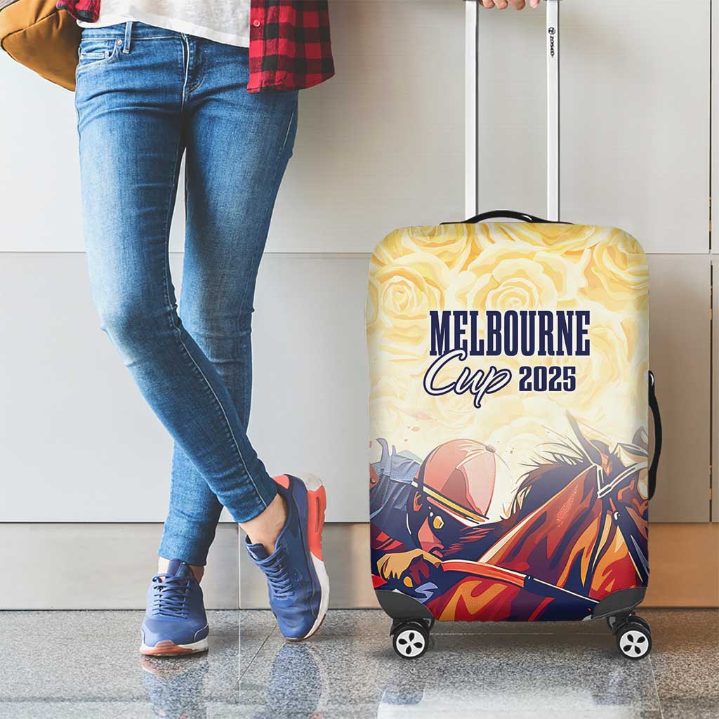 Melbourne Horse Racing Luggage Cover Yellow Rose Champion LT7