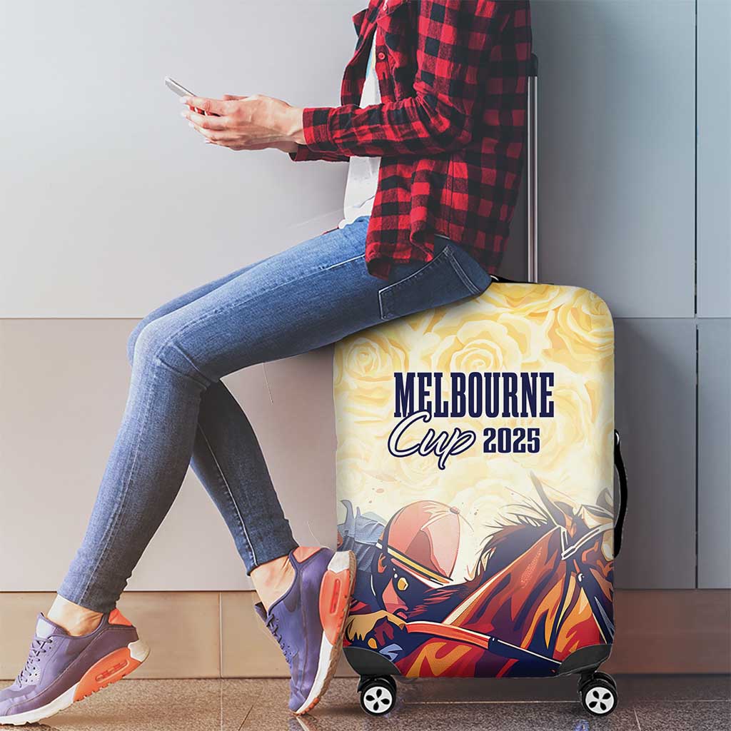 Melbourne Horse Racing Luggage Cover Yellow Rose Champion LT7