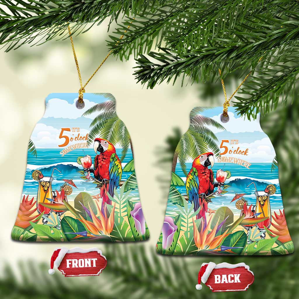 Aloha Hawaii Christmas Ceramic Ornament It's 5 o'clock Somewhere LT7