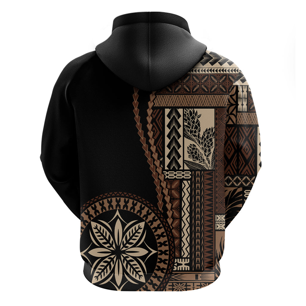 Samoa Siapo Motif Hoodie Classic Style - Black Ver02 LT7
