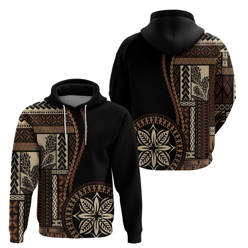 Samoa Siapo Motif Hoodie Classic Style - Black Ver02 LT7