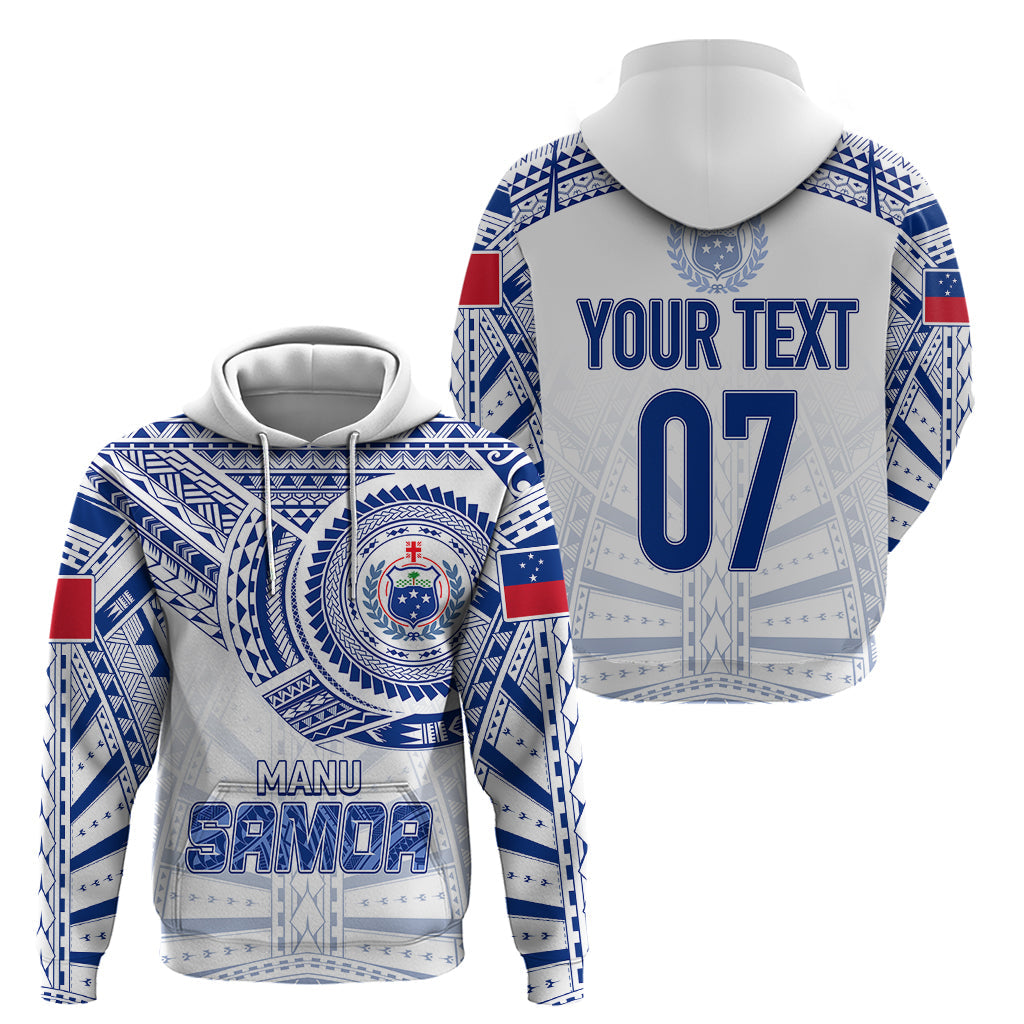 Custom Samoa Rugby Hoodie Manu Samoa Gradient White LT7