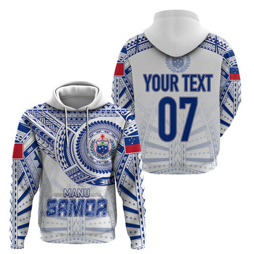 Custom Samoa Rugby Hoodie Manu Samoa Gradient White LT7