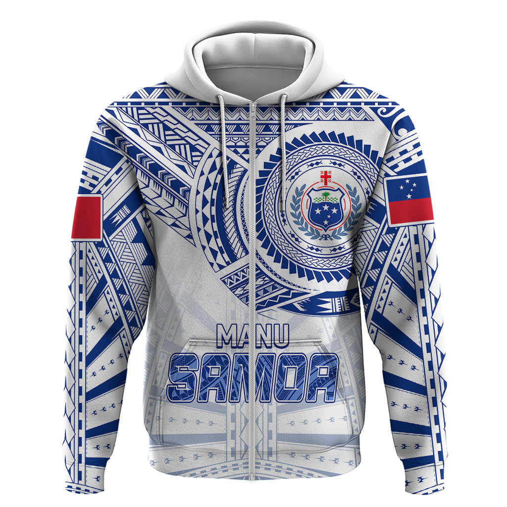 Custom Samoa Rugby Hoodie Manu Samoa Gradient White LT7