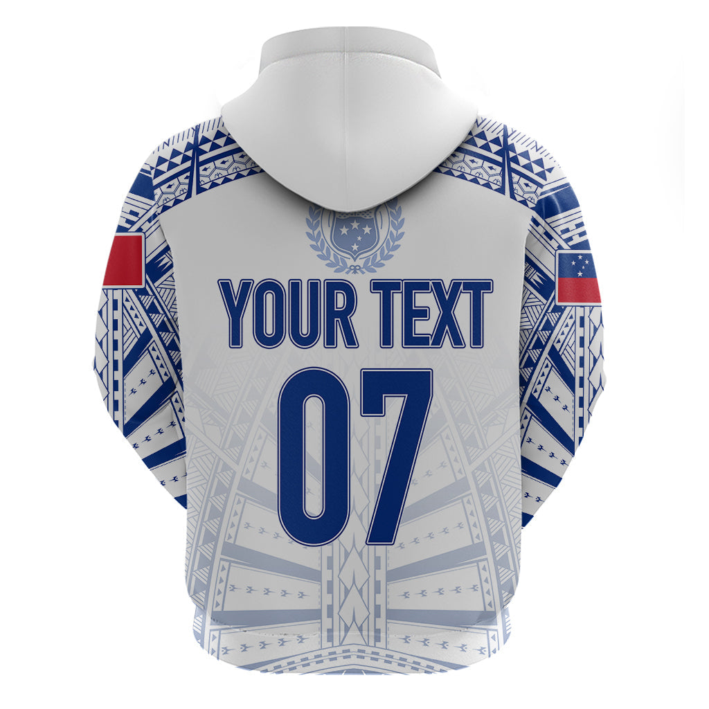 Custom Samoa Rugby Hoodie Manu Samoa Gradient White LT7