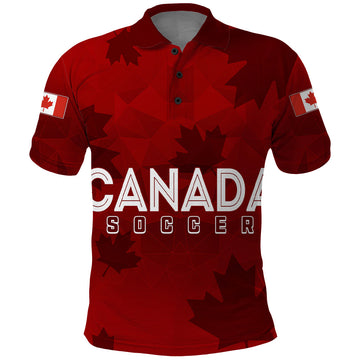 Personalised Canada Soccer Polo Shirt Women's WC 2023 Maple Style LT7