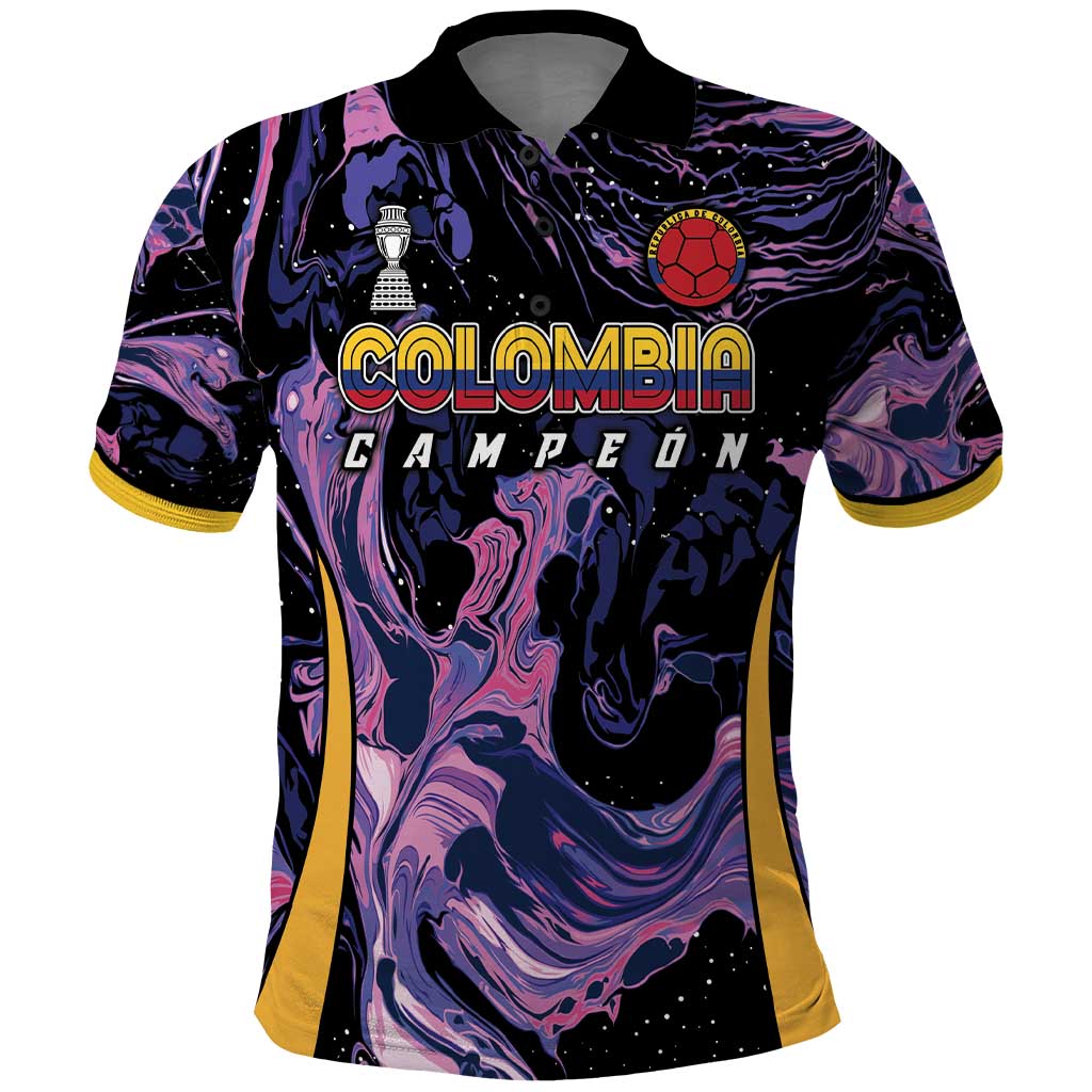 Colombia Football Custom Polo Shirt Cano Cristales Style - Todos Somos Campeon LT7