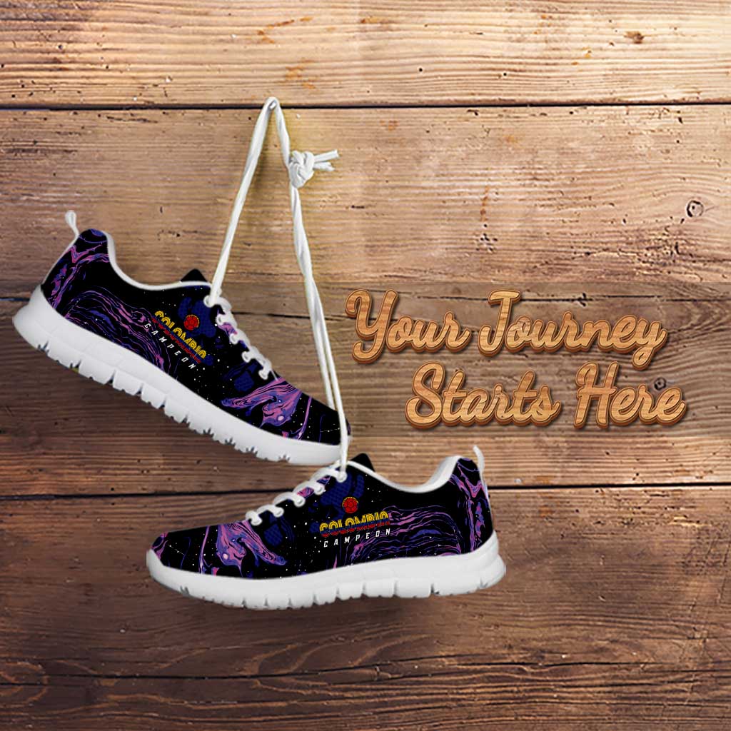 Colombia Football Custom Sneakers Cano Cristales Style - Todos Somos Campeon LT7