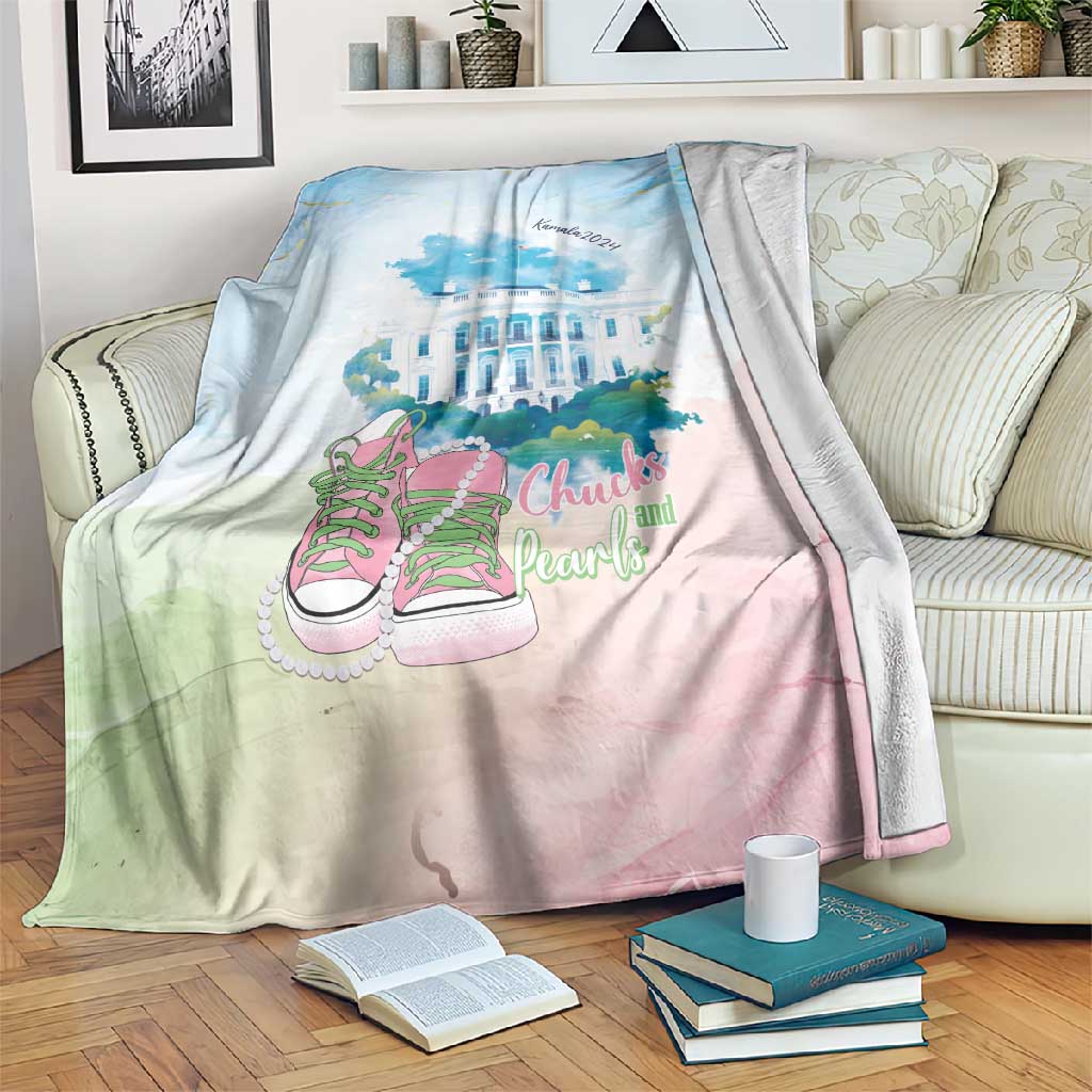 Chucks N Pearls 2024 Blanket Pink Green Rocking The World LT7