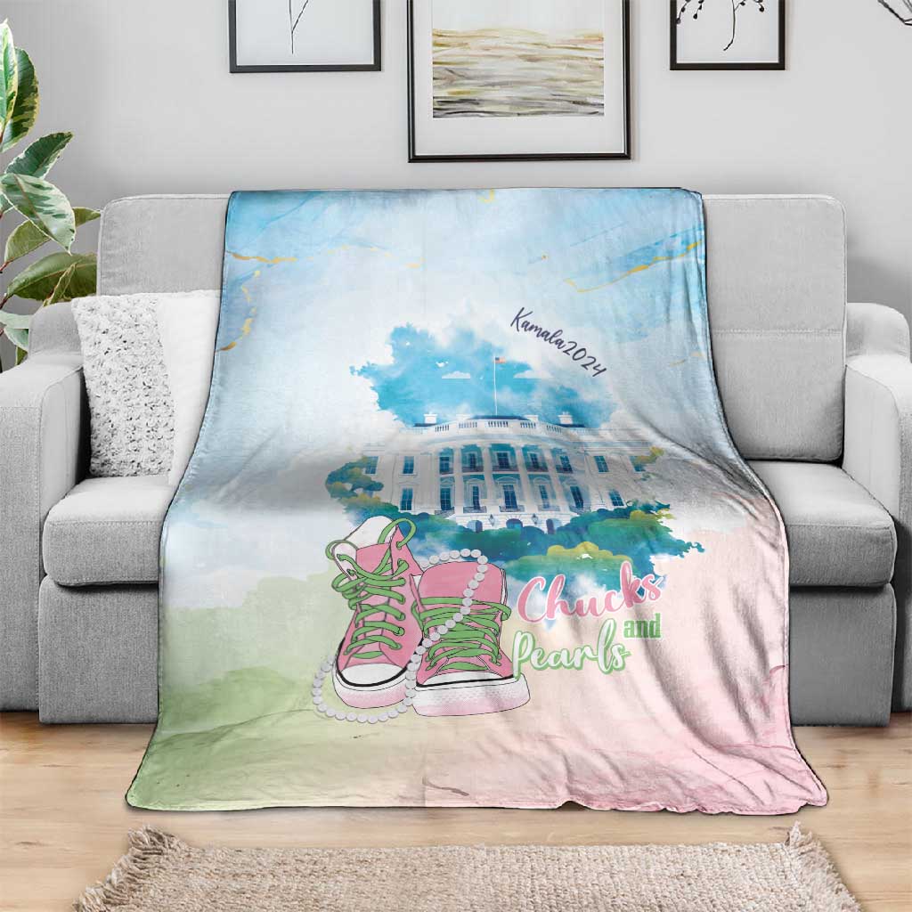 Chucks N Pearls 2024 Blanket Pink Green Rocking The World LT7
