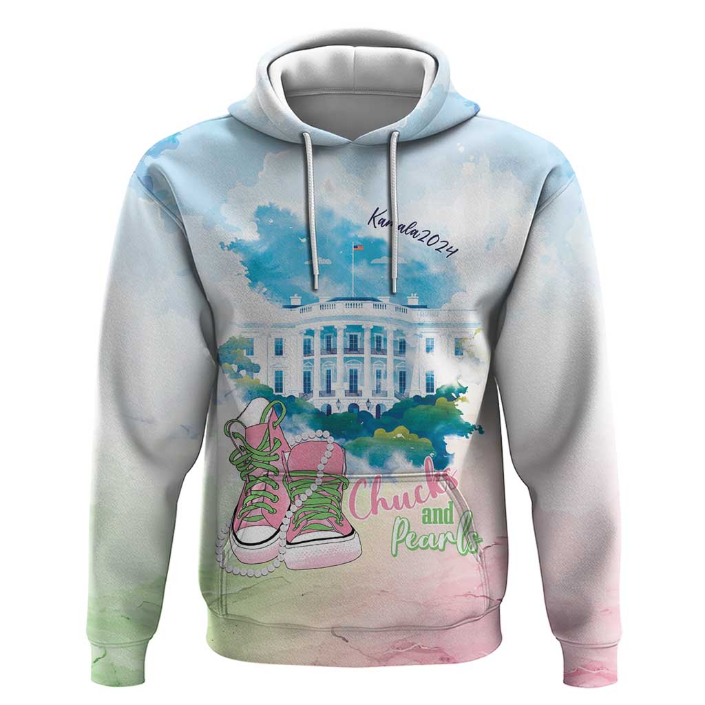 Chucks N Pearls 2024 Hoodie Pink Green Rocking The World LT7