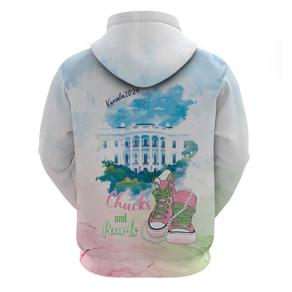Chucks N Pearls 2024 Hoodie Pink Green Rocking The World LT7