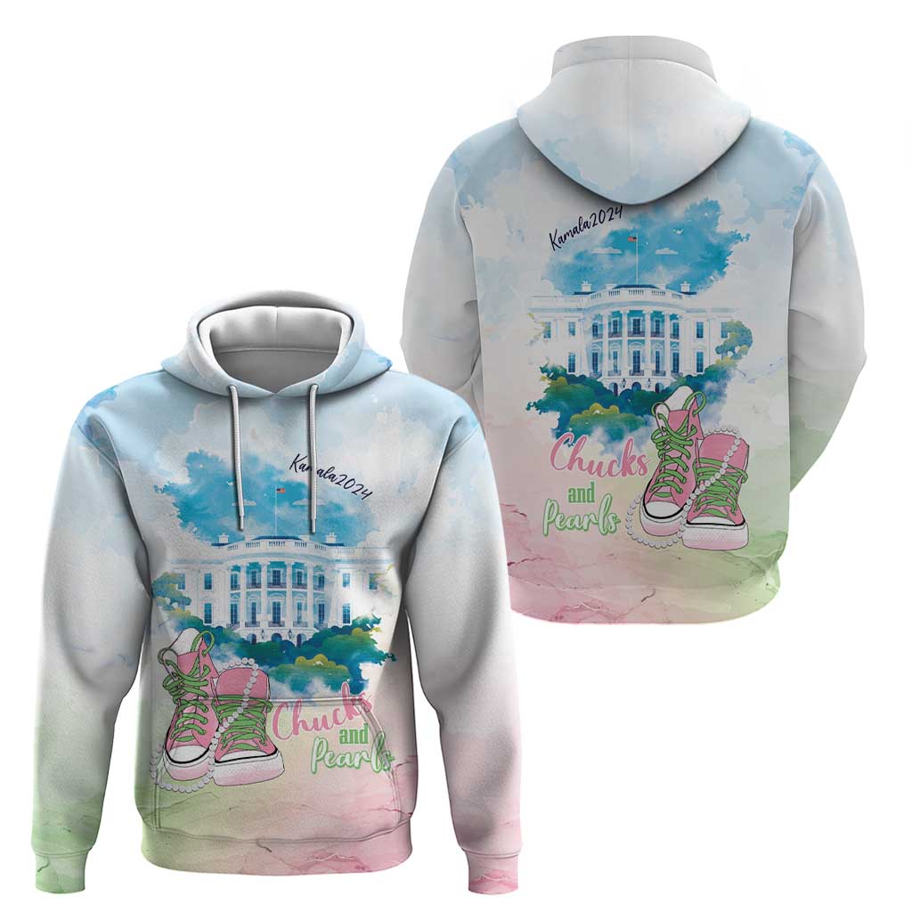 Chucks N Pearls 2024 Hoodie Pink Green Rocking The World LT7