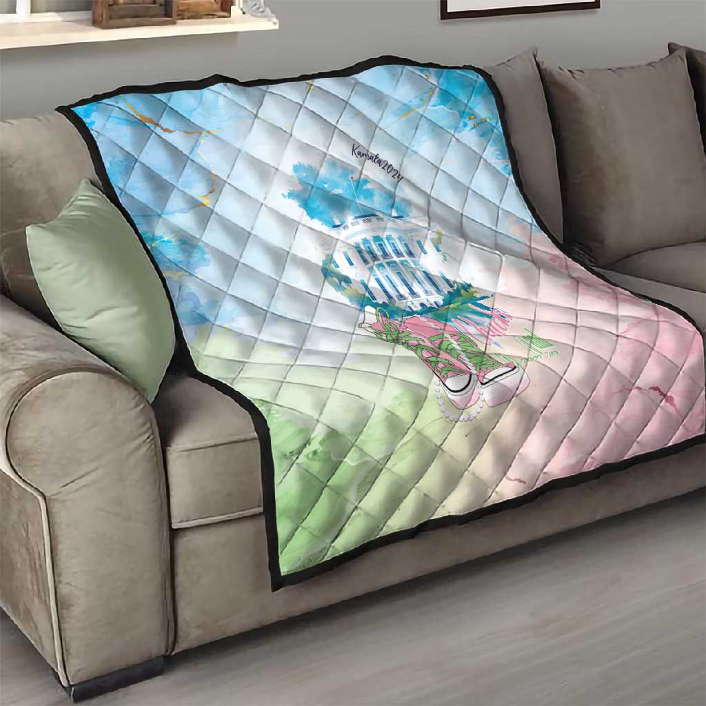 Chucks N Pearls 2024 Quilt Pink Green Rocking The World LT7