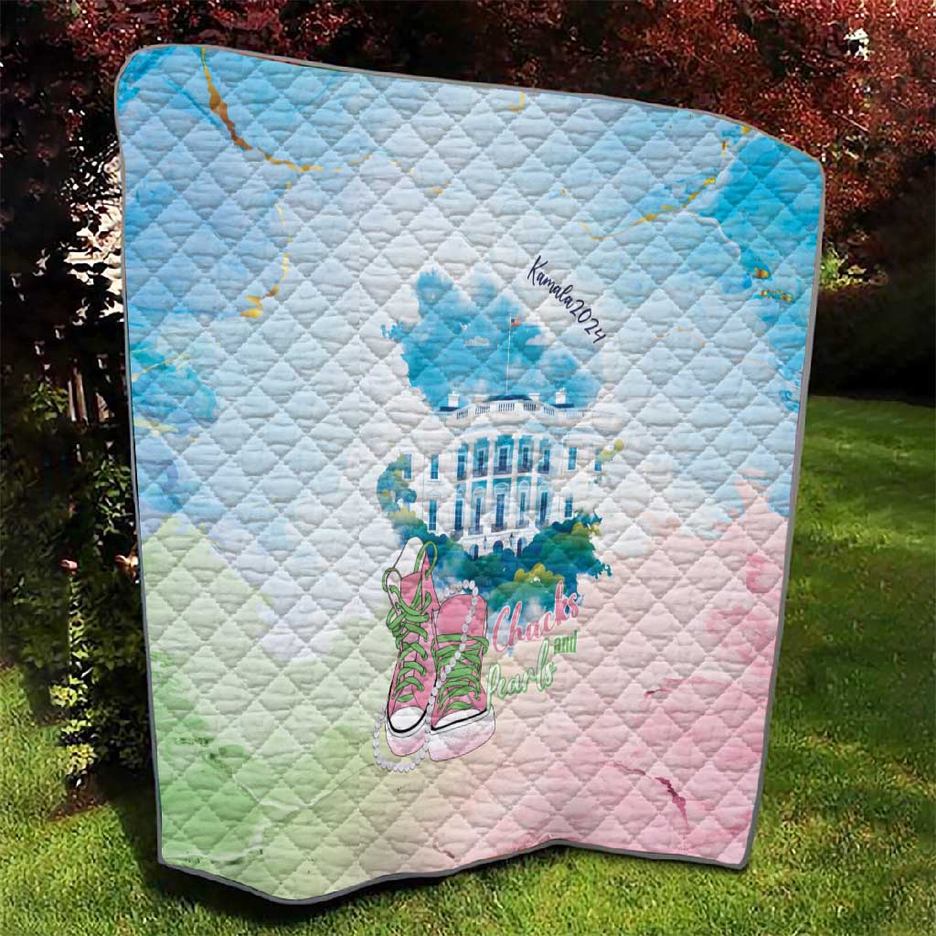 Chucks N Pearls 2024 Quilt Pink Green Rocking The World LT7