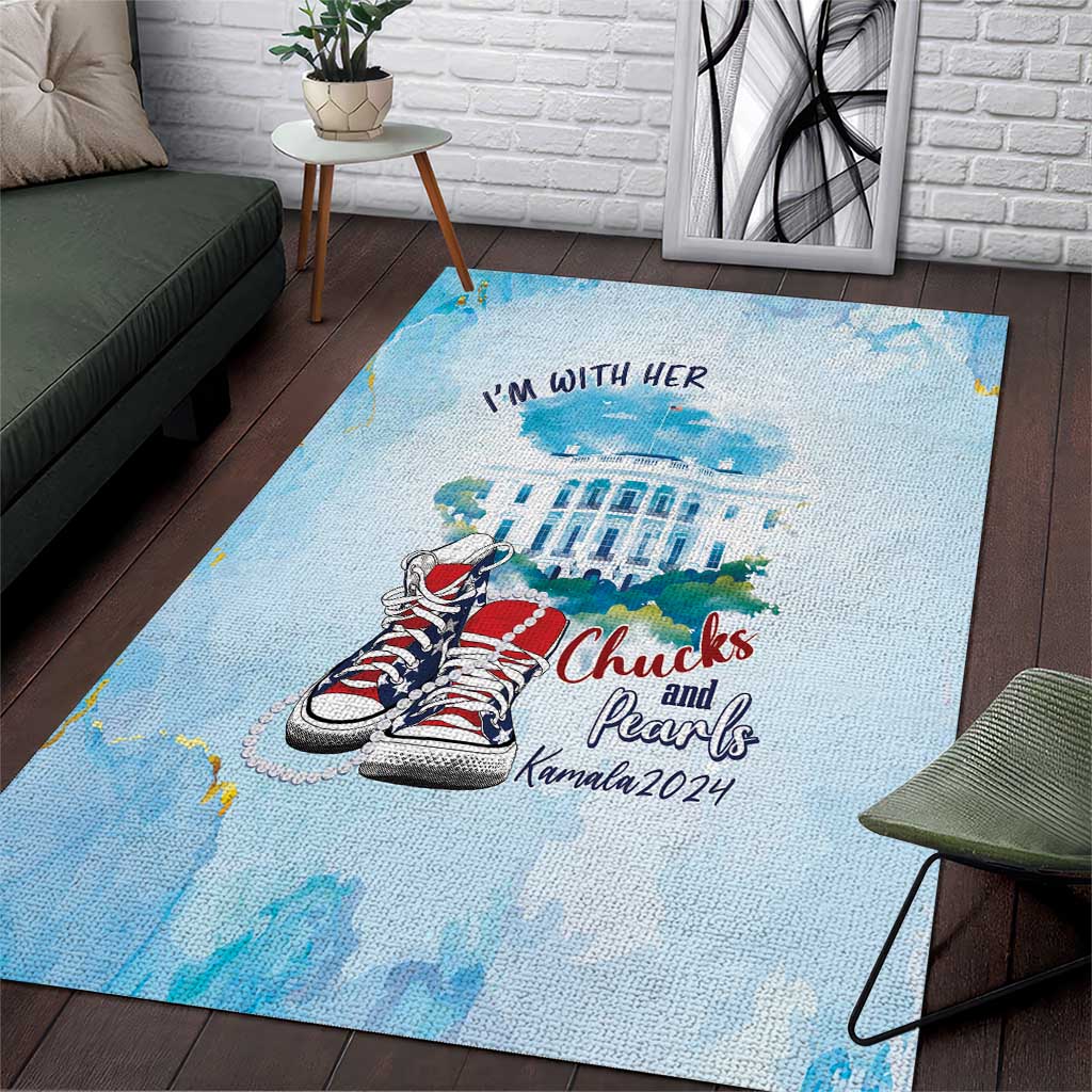 Chucks N Pearls 2024 Area Rug I'm With Her LT7