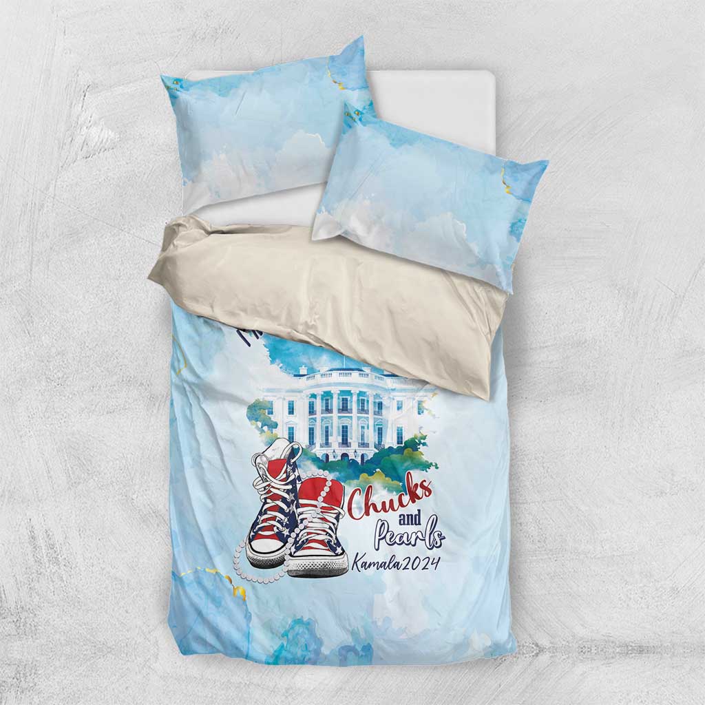 Chucks N Pearls 2024 Bedding Set I'm With Her LT7