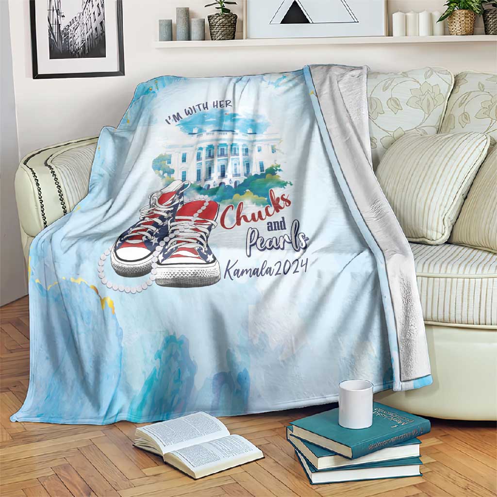 Chucks N Pearls 2024 Blanket I'm With Her LT7