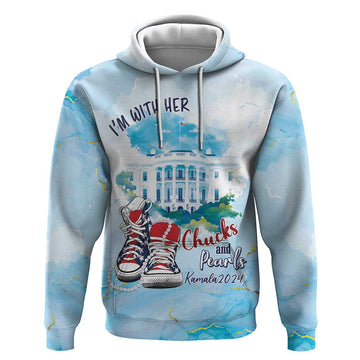 Chucks N Pearls 2024 Hoodie I'm With Her LT7
