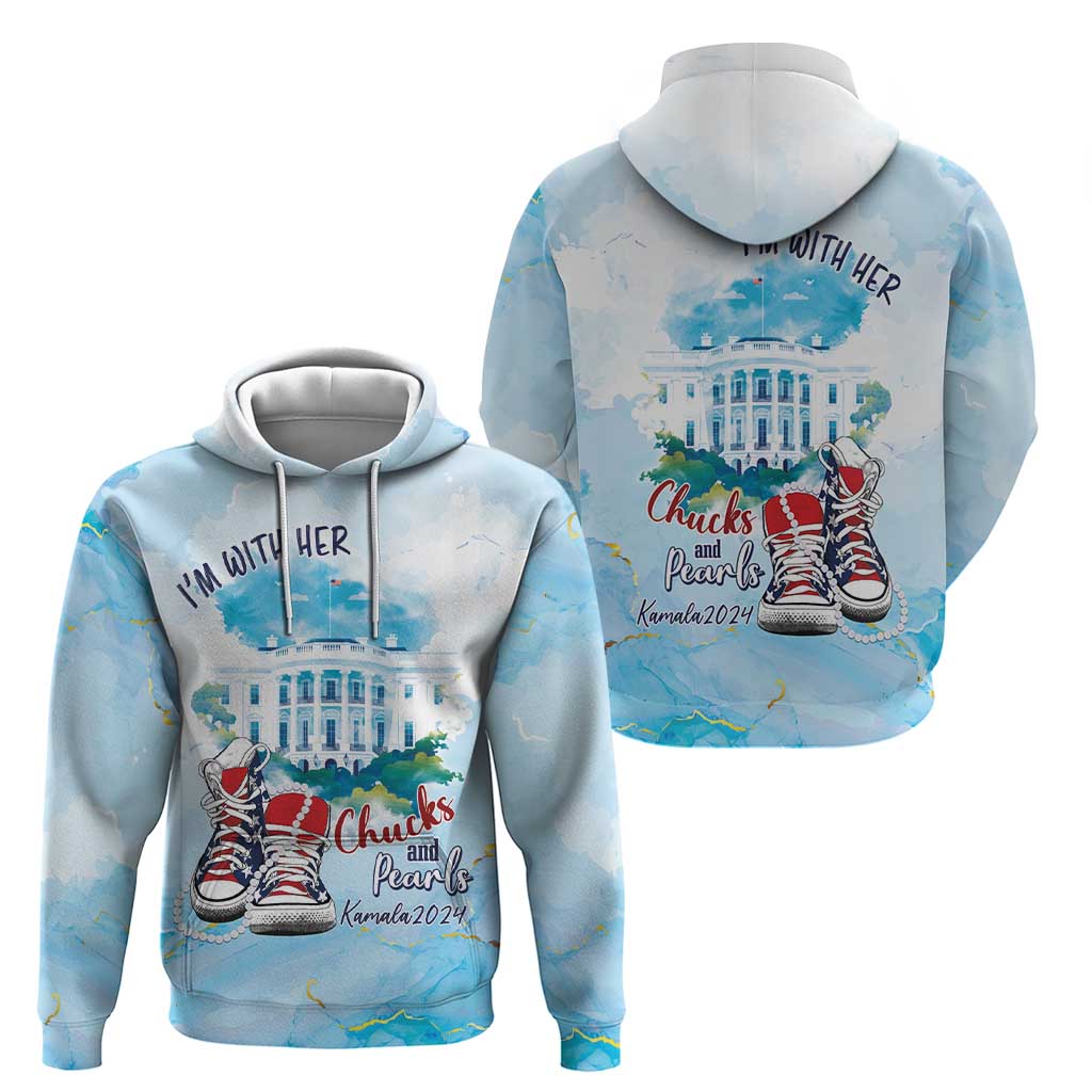 Chucks N Pearls 2024 Hoodie I'm With Her LT7