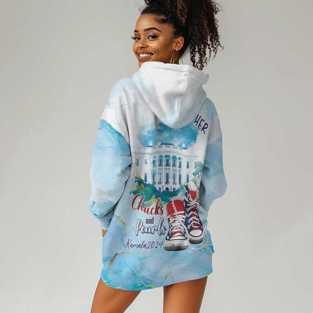 Chucks N Pearls 2024 Hoodie Dress I'm With Her LT7
