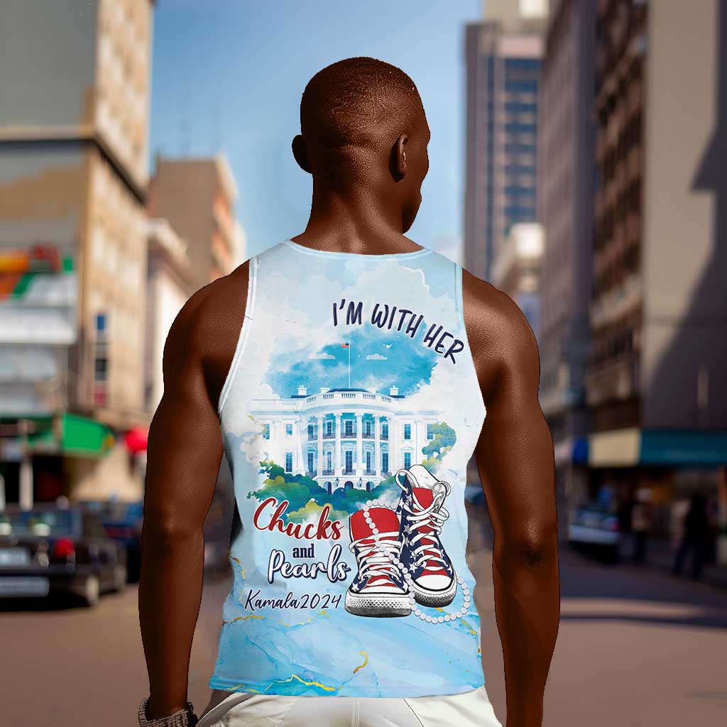 Chucks N Pearls 2024 Men Tank Top I'm With Her LT7