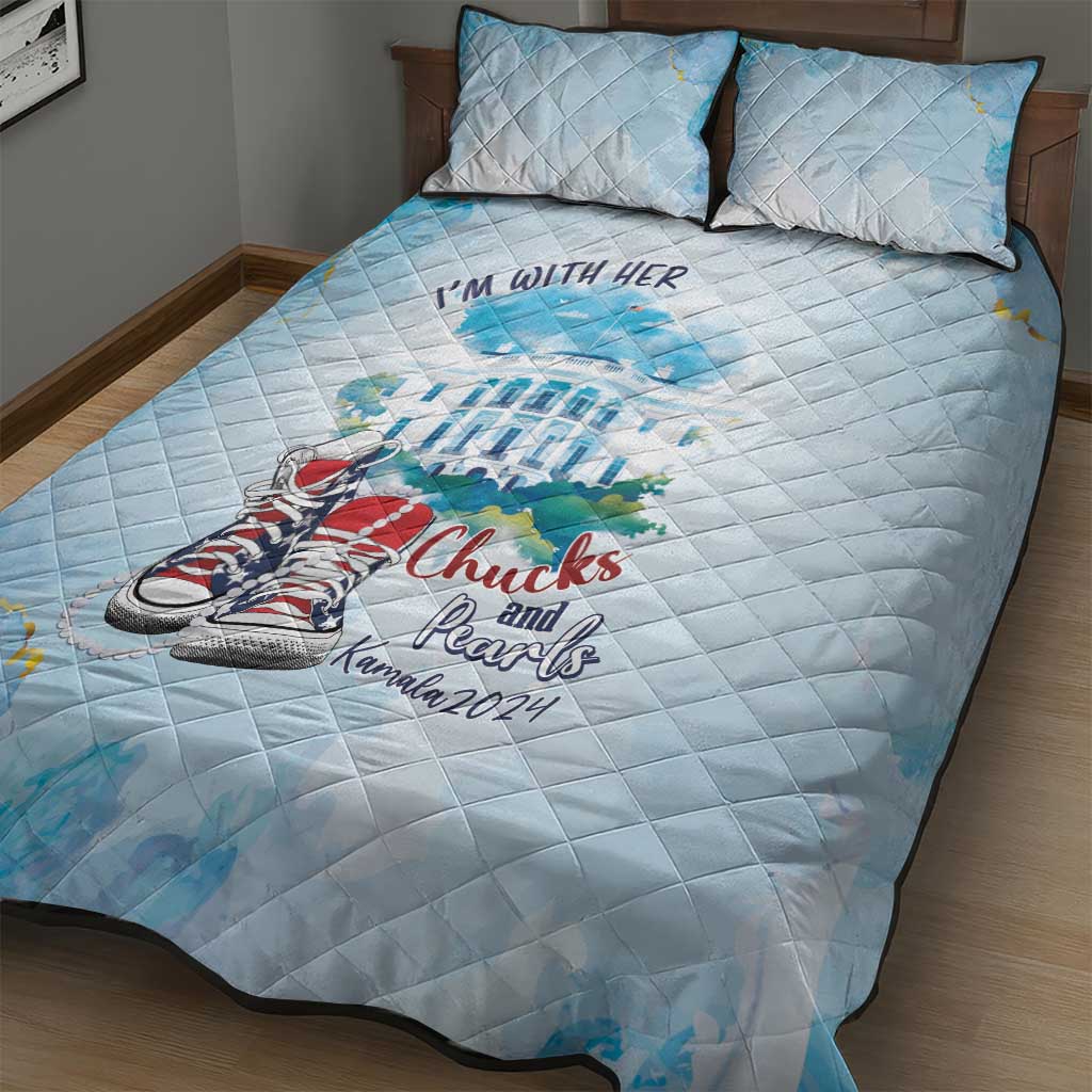 Chucks N Pearls 2024 Quilt Bed Set I'm With Her LT7