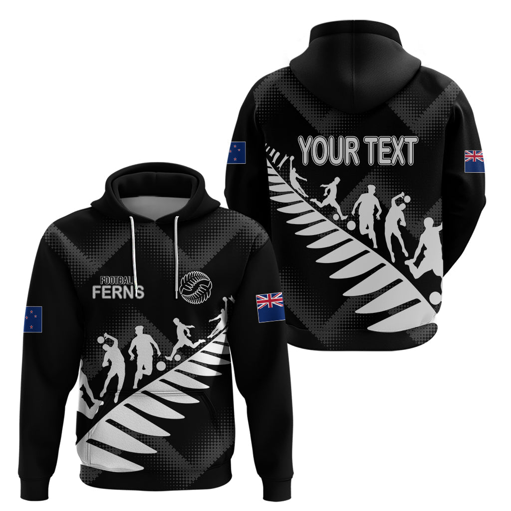Custom New Zealand Football Ferns Hoodie Women World Cup 2023 Sporty Vibes LT7