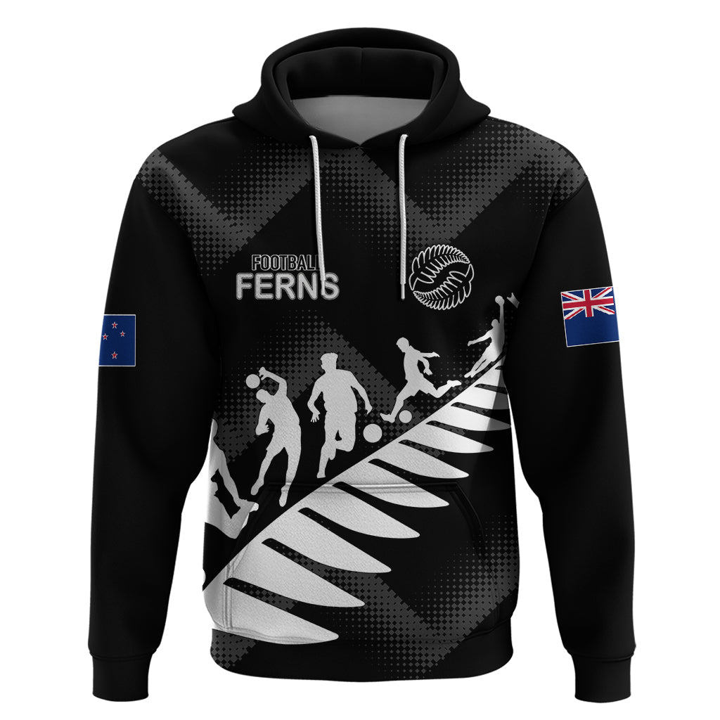 Custom New Zealand Football Ferns Hoodie Women World Cup 2023 Sporty Vibes LT7
