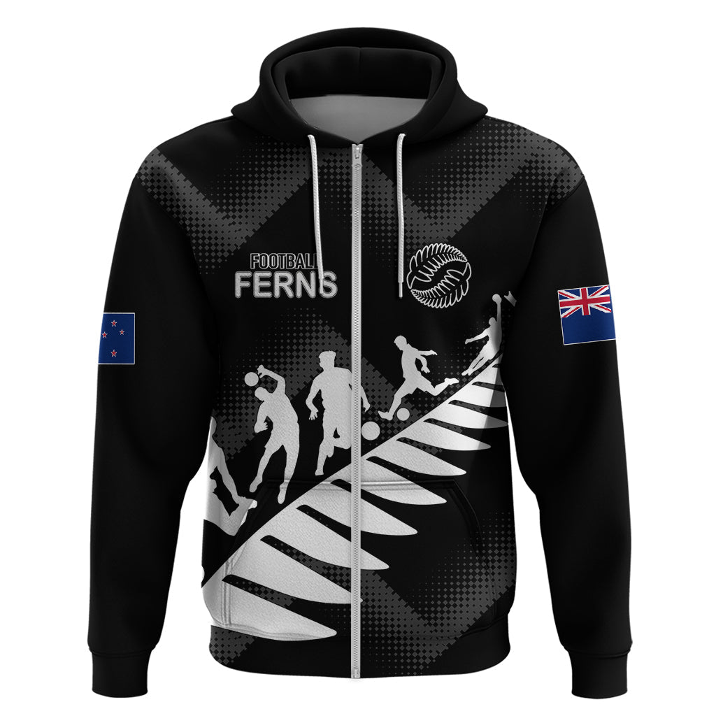 Custom New Zealand Football Ferns Hoodie Women World Cup 2023 Sporty Vibes LT7