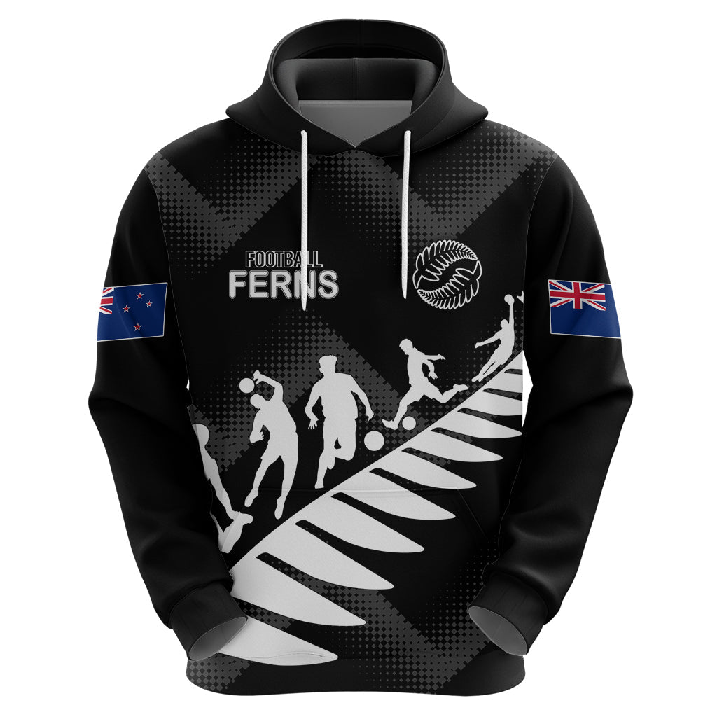 Custom New Zealand Football Ferns Hoodie Women World Cup 2023 Sporty Vibes LT7