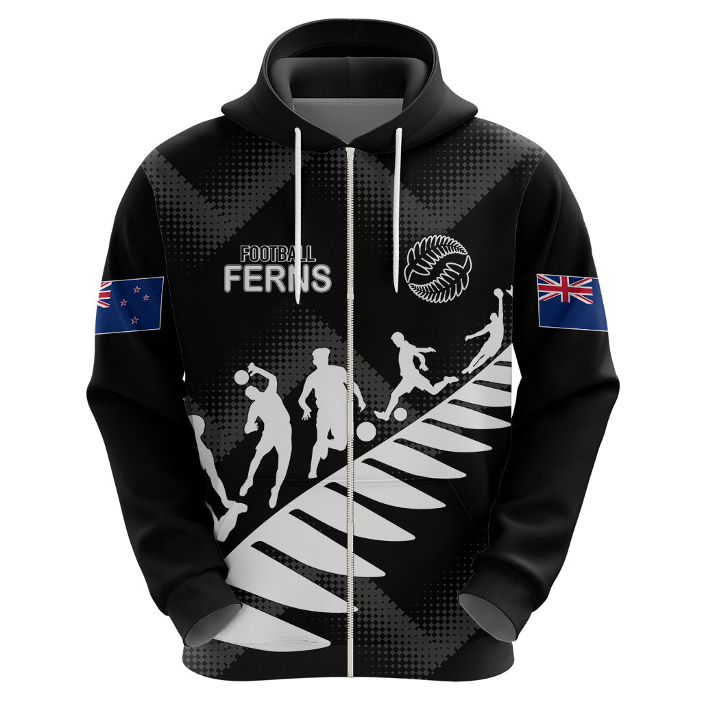 Custom New Zealand Football Ferns Hoodie Women World Cup 2023 Sporty Vibes LT7