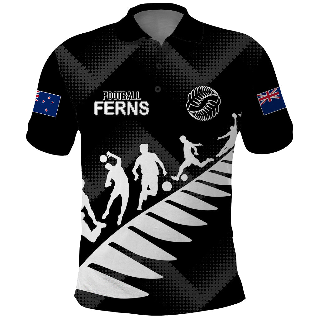 Custom New Zealand Football Ferns Polo Shirt Women World Cup 2023 Sporty Vibes LT7
