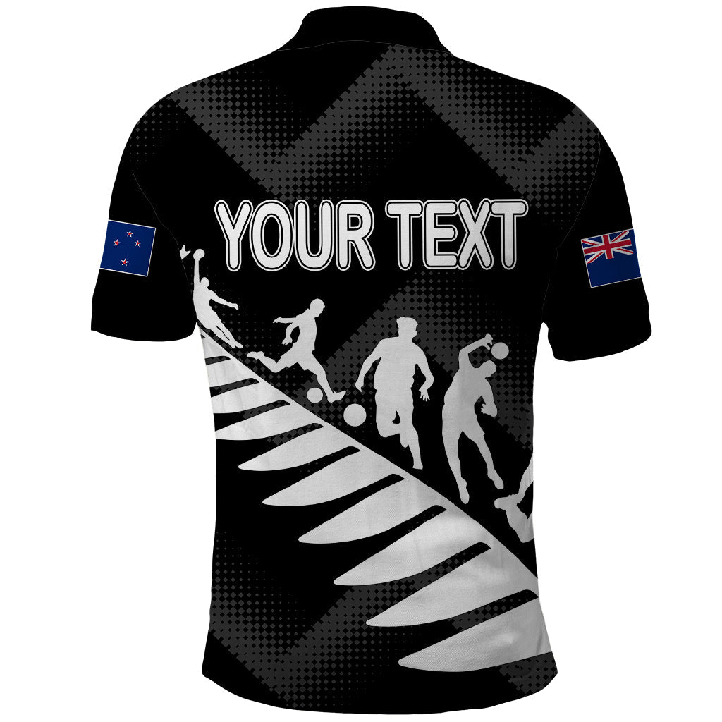 Custom New Zealand Football Ferns Polo Shirt Women World Cup 2023 Sporty Vibes LT7