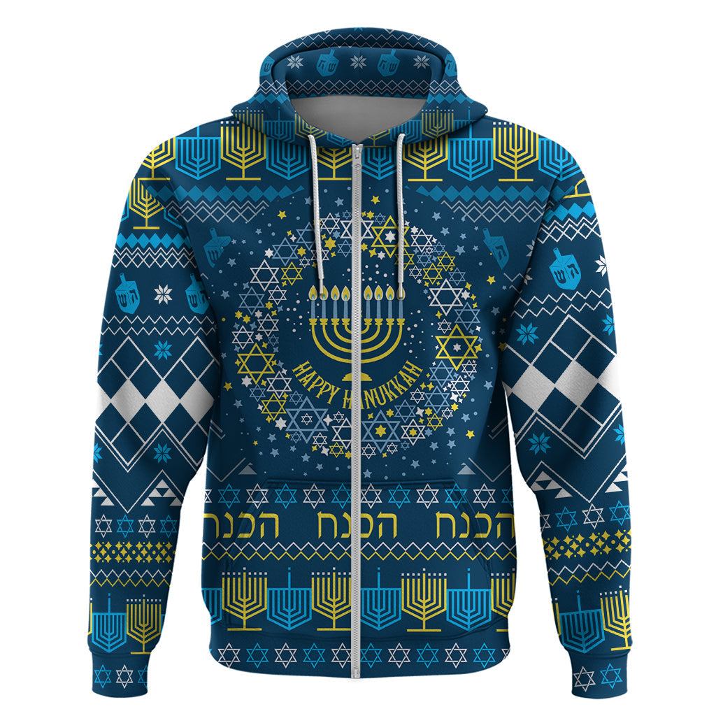 Happy Hanukkah Hoodie Love and Lights Menorah LT7