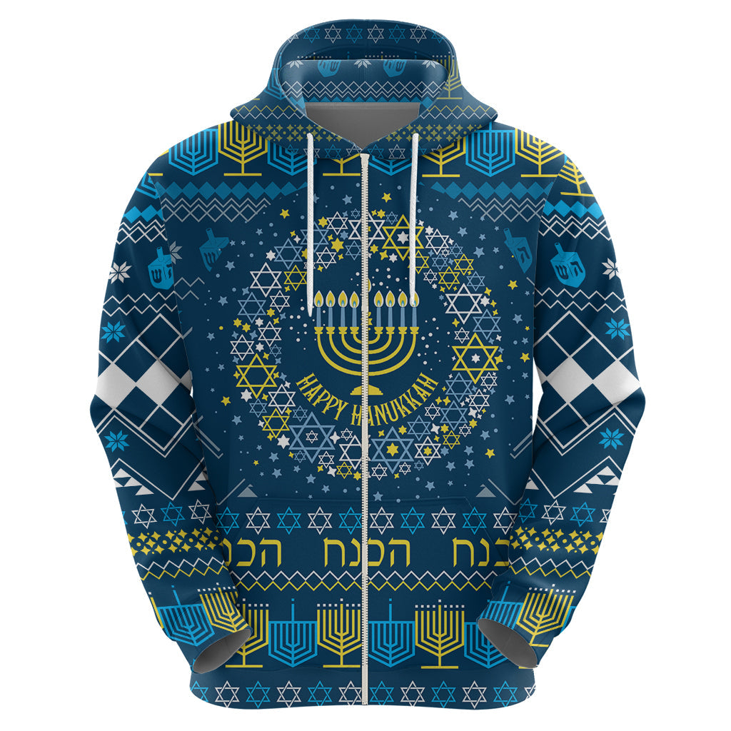 Happy Hanukkah Hoodie Love and Lights Menorah LT7
