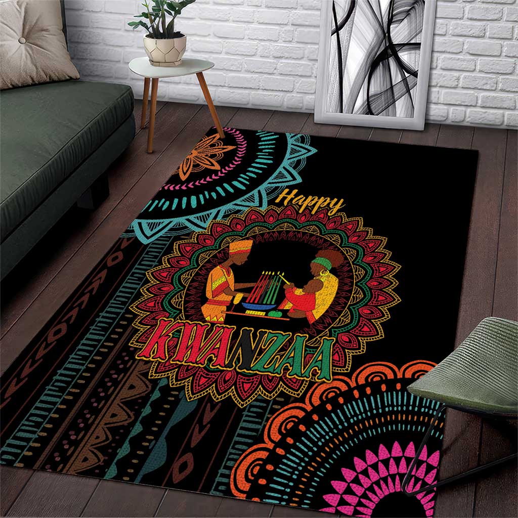 Africa Happy Kwanzaa Area Rug Nguzo Saba LT7