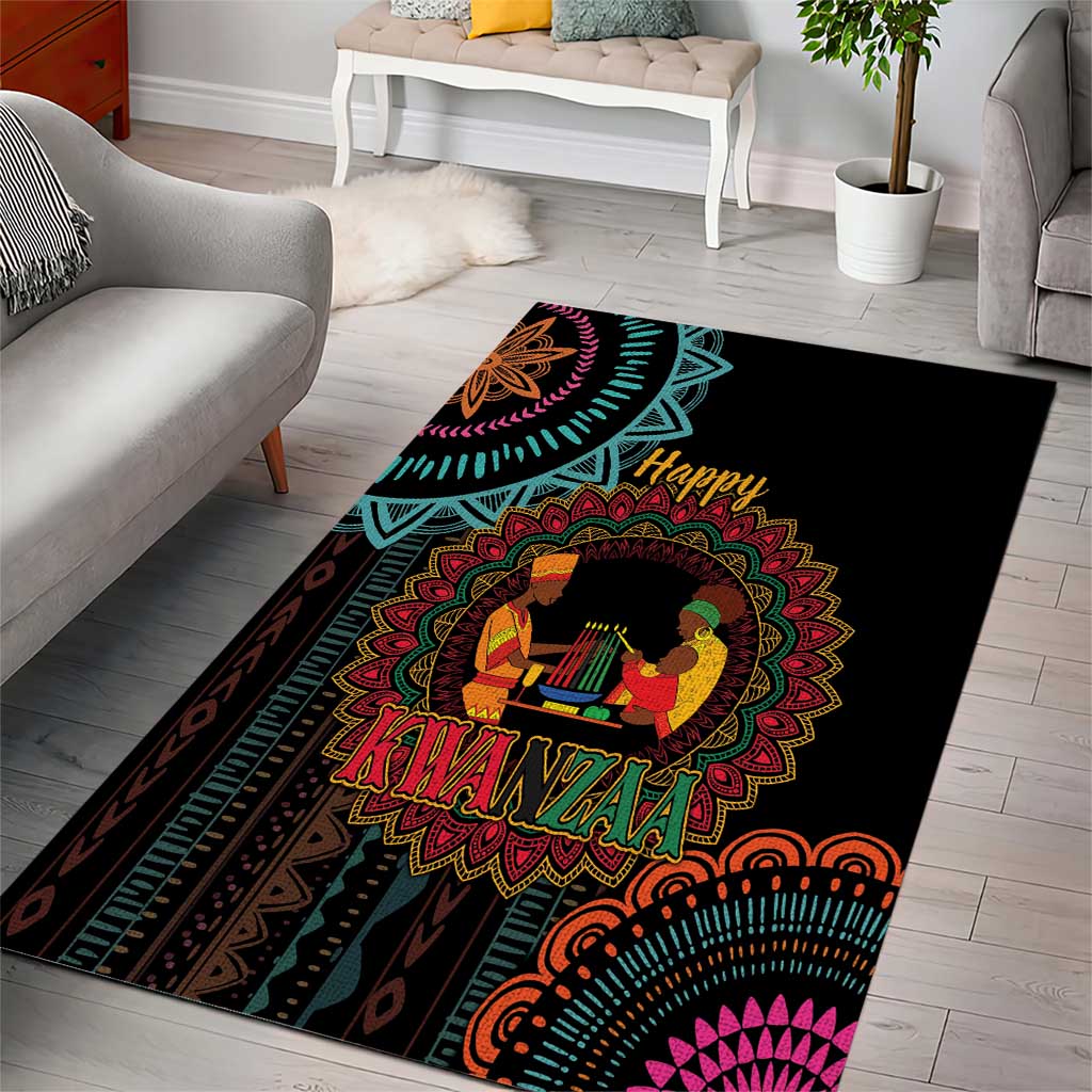Africa Happy Kwanzaa Area Rug Nguzo Saba LT7