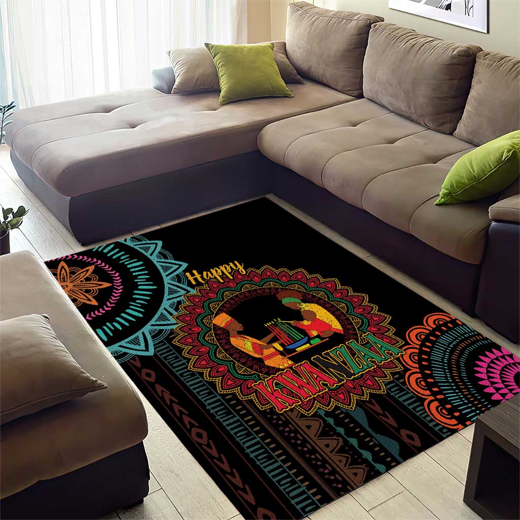 Africa Happy Kwanzaa Area Rug Nguzo Saba LT7