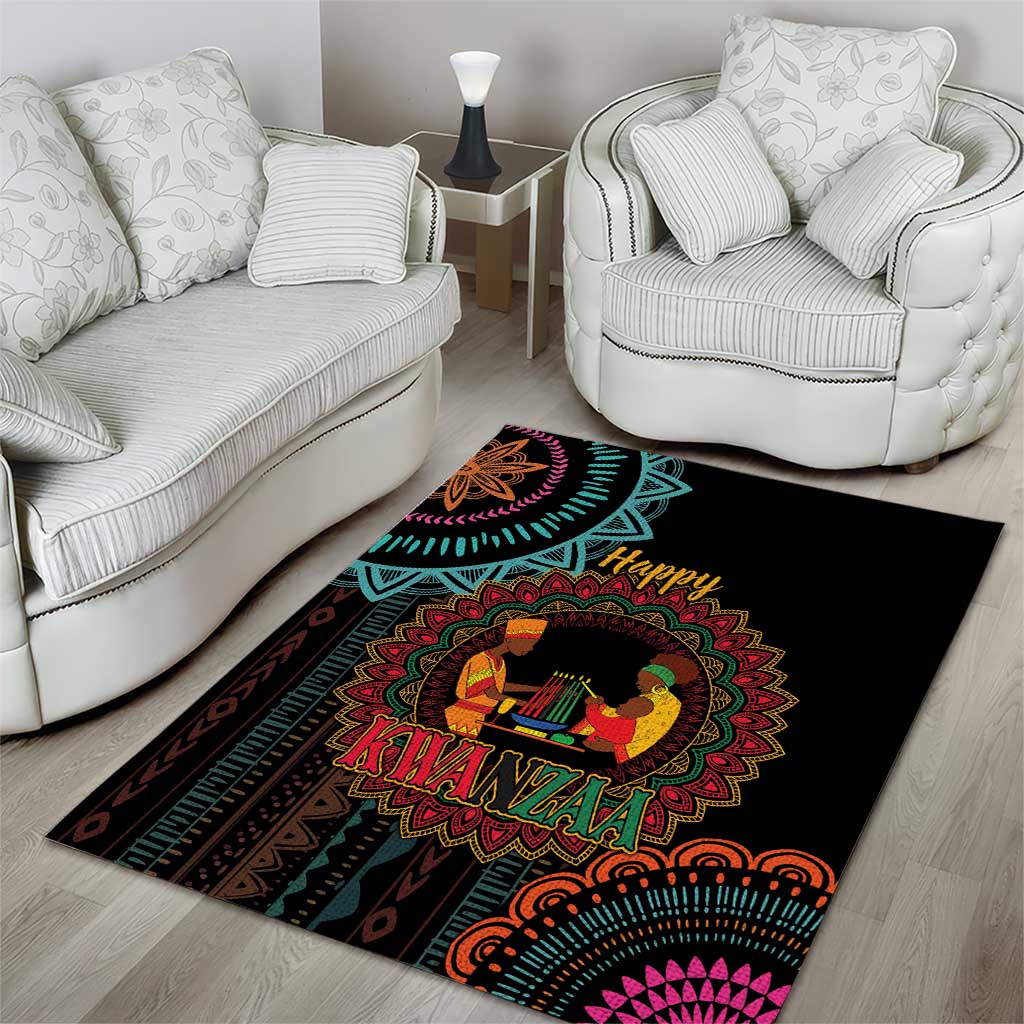 Africa Happy Kwanzaa Area Rug Nguzo Saba LT7